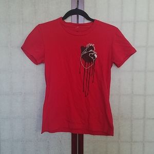 Threadless Red "Bleeding Hearts" graphic tee M